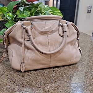Tod's Tan Leather Satchel